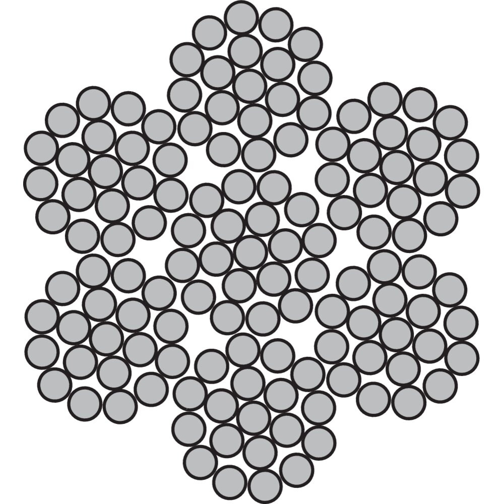 Steel wire rope 6x19MWSC Traction Levage